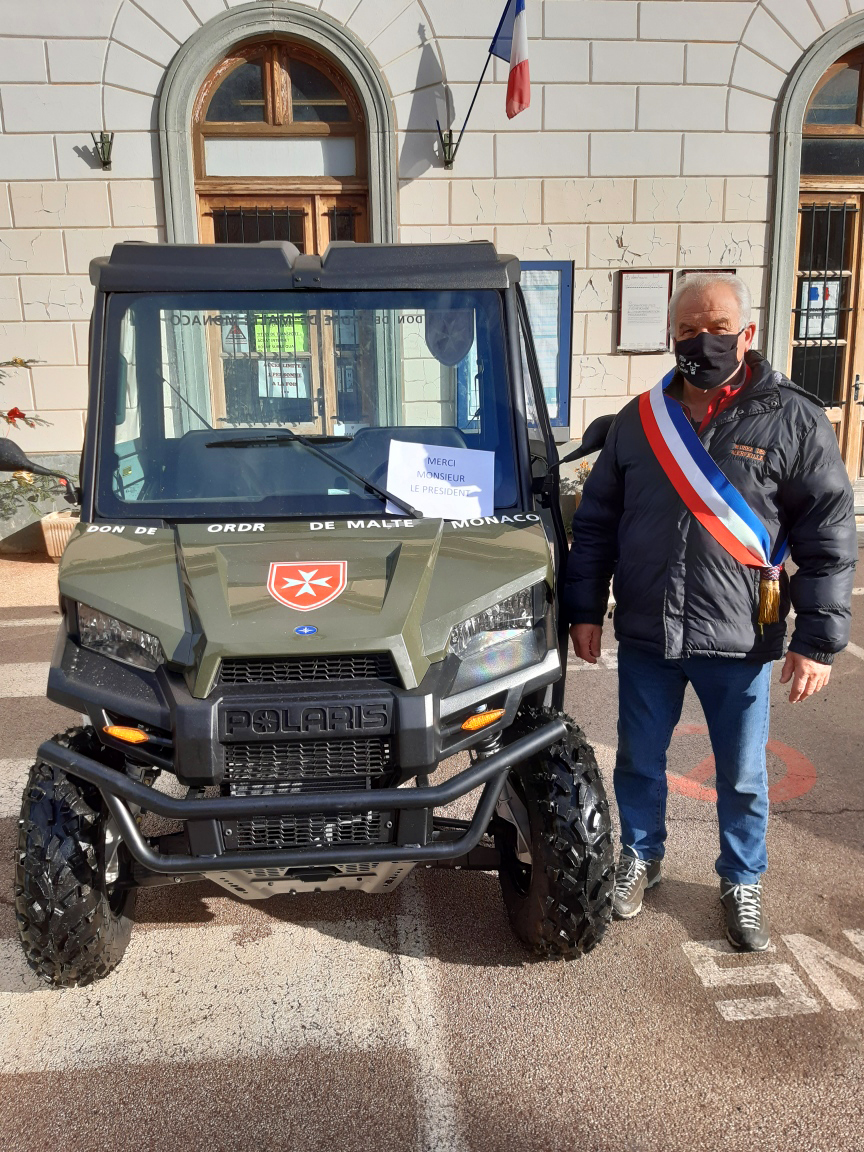 Ordre de malte de Monaco - Livraison d'un Quad à la Mairie de Tende